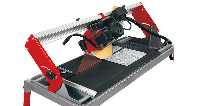 work table of a stone cutting machine